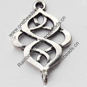 Pendant, Zinc Alloy Jewelry Findings, Lead-free, 18x28mm, Sold by Bag