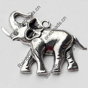 Pendant, Zinc Alloy Jewelry Findings, Lead-free, elephant, 38x32mm, Sold by Bag