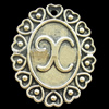 Pendant, Zinc Alloy Jewelry Findings, Lead-free, 22x27mm, Sold by Bag