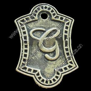 Pendant, Zinc Alloy Jewelry Findings, Lead-free, 20x28mm, Sold by Bag