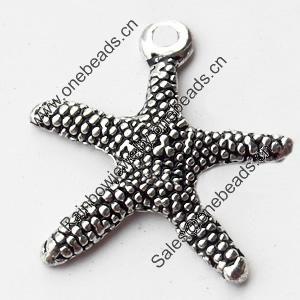 Pendant, Zinc Alloy Jewelry Findings, Lead-free, 19x20mm, Sold by Bag