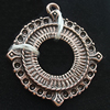 Zinc Alloy Pendant Settings, Lead-free, Outside diameter:27x30mm, Interior diameter:17.5mm, Sold by Bag