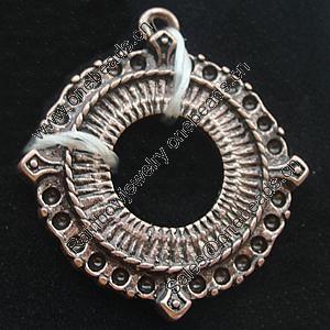 Zinc Alloy Pendant Settings, Lead-free, Outside diameter:27x30mm, Interior diameter:17.5mm, Sold by Bag