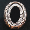 Zinc Alloy Cabochons Settings, Lead-free, Outside diameter:18x22mm, Interior diameter:13x18mm, Sold by Bag