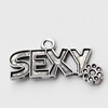 Pendant, Zinc Alloy Jewelry Findings, Lead-free, 21x12mm, Sold by Bag