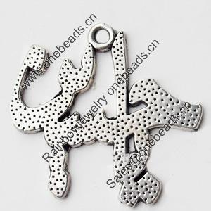 Pendant, Zinc Alloy Jewelry Findings, Lead-free, 33x30mm, Sold by Bag