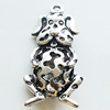 Hollow Bali Pendant Zinc Alloy Jewelry Findings, Leaf-free, Dog 18x38mm, Sold by Bag