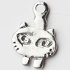 Pendant, Zinc Alloy Jewelry Findings, Lead-free, 12x18mm, Sold by Bag