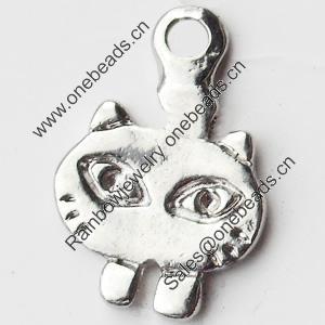 Pendant, Zinc Alloy Jewelry Findings, Lead-free, 12x18mm, Sold by Bag