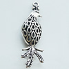 Hollow Bali Pendant Zinc Alloy Jewelry Findings, Leaf-free, Animal 13x47mm, Sold by Bag