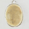 Zinc Alloy Pendant Settings, Lead-free, Outside diameter:18x28mm Inside diameter:17x23mm, Sold by Bag