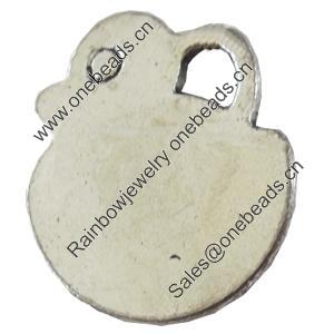 Pendant, Zinc Alloy Jewelry Findings, Lead-free, 19x20mm, Sold by Bag