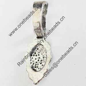 Pendant Bails，Fashion Zinc Alloy jewelry findings， 8x26mm, Sold by Bag