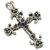 Pendant, Zinc Alloy Jewelry Findings, Lead-free, Cross, 27x42mm, Sold by Bag