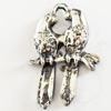 Pendant, Zinc Alloy Jewelry Findings, Lead-free, 15x23mm, Sold by Bag