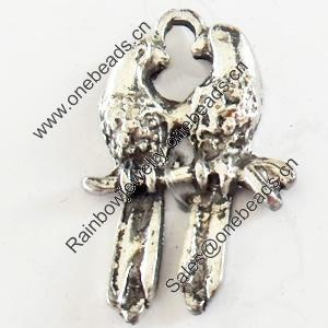 Pendant, Zinc Alloy Jewelry Findings, Lead-free, 15x23mm, Sold by Bag