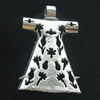 Pendant, Zinc Alloy Jewelry Findings, Lead-free, 31x50mm, Sold by Bag