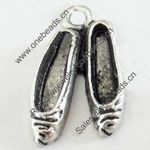 Pendant, Zinc Alloy Jewelry Findings, Lead-free, 12x22mm, Sold by Bag