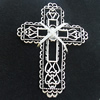 Pendant, Zinc Alloy Jewelry Findings, Lead-free, Cross 32x43mm, Sold by Bag