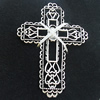 Pendant, Zinc Alloy Jewelry Findings, Lead-free, Cross 32x43mm, Sold by Bag
