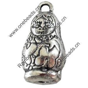 Pendant, Zinc Alloy Jewelry Findings, Lead-free, 12x25mm, Sold by Bag