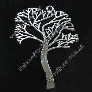Pendant, Zinc Alloy Jewelry Findings, Lead-free, Tree 33x47mm, Sold by Bag