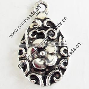 Pendant, Zinc Alloy Jewelry Findings, Lead-free, 12x21mm, Sold by Bag