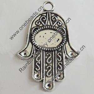 Pendant, Zinc Alloy Jewelry Findings, Lead-free, 25x36mm, Sold by Bag