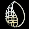 Connectors, Zinc Alloy Jewelry Findings, Lead-free, Teardrop 20x27mm, Sold by Bag