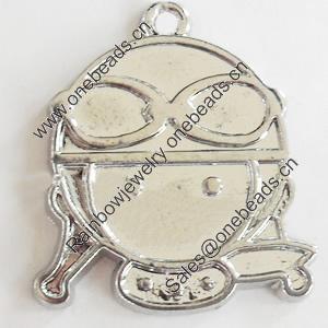 Pendant, Zinc Alloy Jewelry Findings, Lead-free, 20x25mm, Sold by Bag