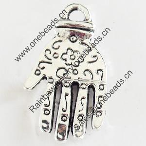 Pendant, Zinc Alloy Jewelry Findings, Lead-free, 14x24mm, Sold by Bag