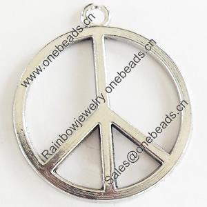 Pendant, Zinc Alloy Jewelry Findings, Lead-free, 23x27mm, Sold by Bag