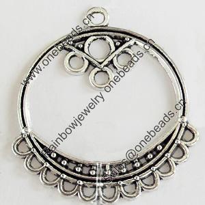Connector, Zinc Alloy Jewelry Findings, Lead-free, 28x33mm, Sold by Bag
