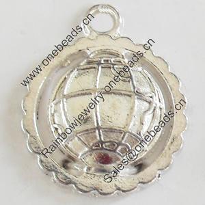 Pendant, Zinc Alloy Jewelry Findings, Lead-free, 16x21mm, Sold by Bag