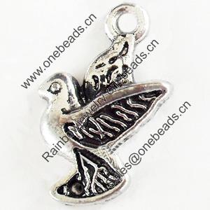 Pendant, Zinc Alloy Jewelry Findings, Lead-free, 14x22mm, Sold by Bag