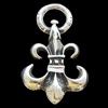 Pendant, Zinc Alloy Jewelry Findings, Lead-free, 15x26mm, Sold by Bag