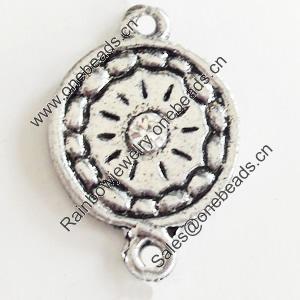 Connector, Zinc Alloy Jewelry Findings, Lead-free, 15x22mm, Sold by Bag