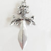 Pendant, Zinc Alloy Jewelry Findings, Lead-free, 19x36mm, Sold by Bag
