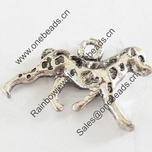Pendant, Zinc Alloy Jewelry Findings, Lead-free, dog, 22x16mm, Sold by Bag