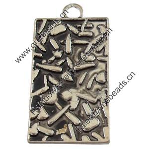 Pendant, Zinc Alloy Jewelry Findings, Lead-free, 15x30mm, Sold by Bag