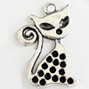 Pendant, Zinc Alloy Jewelry Findings, Lead-free, 20x31mm, Sold by Bag