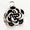 Pendant, Zinc Alloy Jewelry Findings, Lead-free, Flower, 12x15mm, Sold by Bag