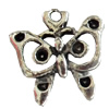 Pendant, Zinc Alloy Jewelry Findings, Lead-free, Butterfly, 15x15mm, Sold by Bag