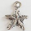 Pendant, Zinc Alloy Jewelry Findings, Lead-free, 15x18mm, Sold by Bag