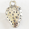 Pendant, Zinc Alloy Jewelry Findings, Lead-free, Strawberry, 16x17mm, Sold by Bag