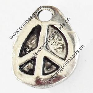 Pendant, Zinc Alloy Jewelry Findings, Lead-free, 12x15mm, Sold by Bag
