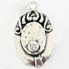 Pendant, Zinc Alloy Jewelry Findings, Lead-free, 13x23mm, Sold by Bag