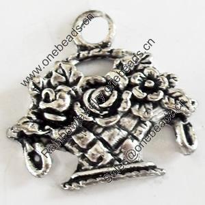 Pendant, Zinc Alloy Jewelry Findings, Lead-free, 18x16mm, Sold by Bag