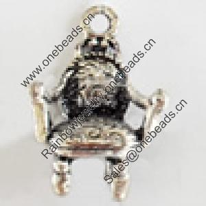 Pendant, Zinc Alloy Jewelry Findings, Lead-free, Chair, 14x18mm, Sold by Bag