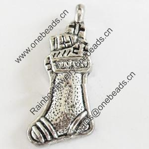 Pendant, Zinc Alloy Jewelry Findings, Lead-free, 11x21mm, Sold by Bag